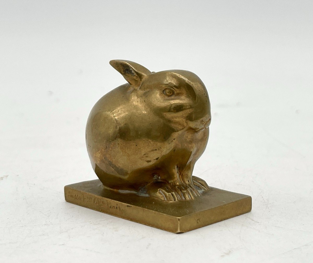 Marcel Sandoz Bronze Sculpture Lapin Bijou-photo-4