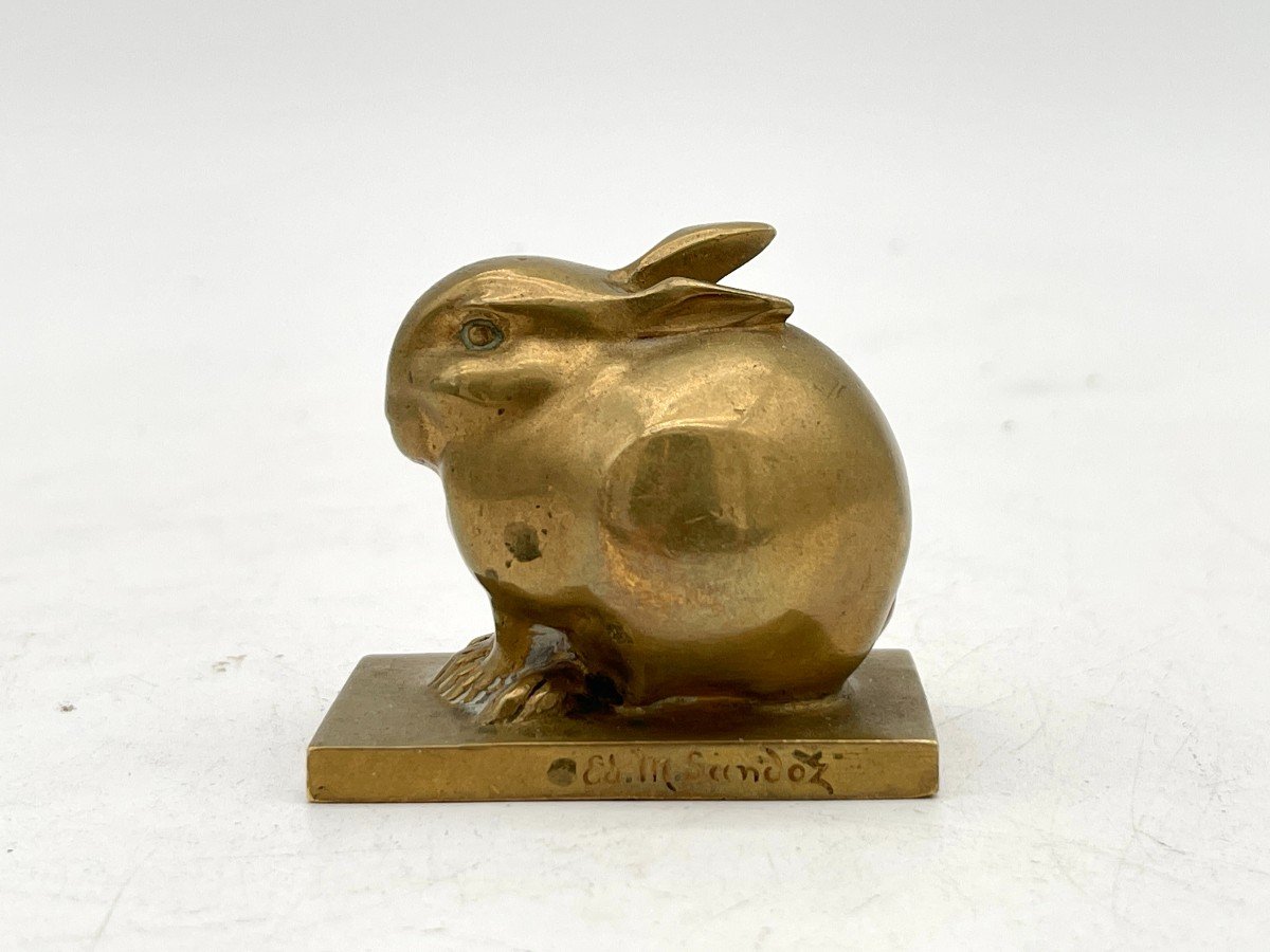 Marcel Sandoz Bronze Sculpture Lapin Bijou