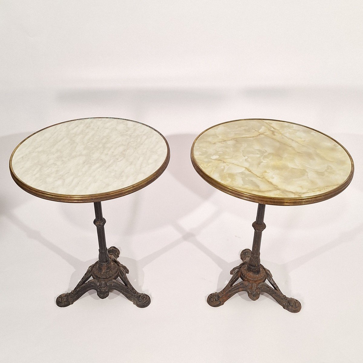 Pair Of Bistro Pedestal Tables -photo-3