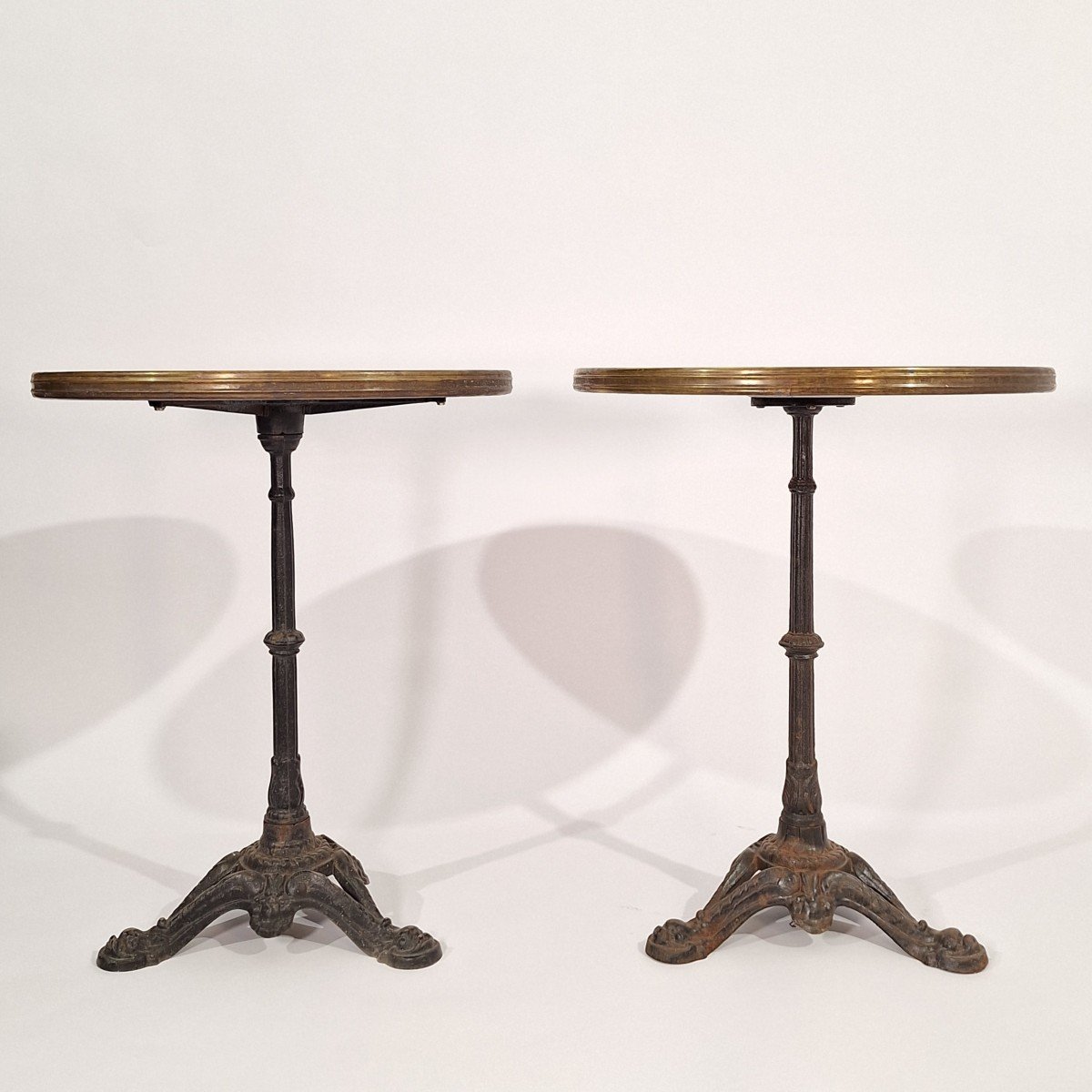 Pair Of Bistro Pedestal Tables -photo-3