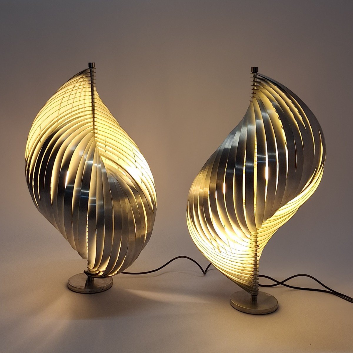 Elixoidal Lamps By Henri Mathieu (the Pair)-photo-4