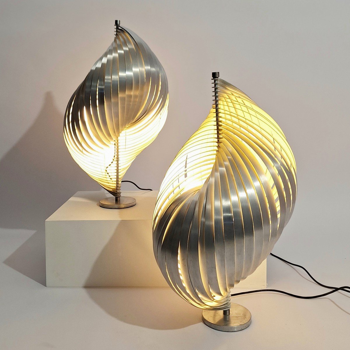 Elixoidal Lamps By Henri Mathieu (the Pair)-photo-6