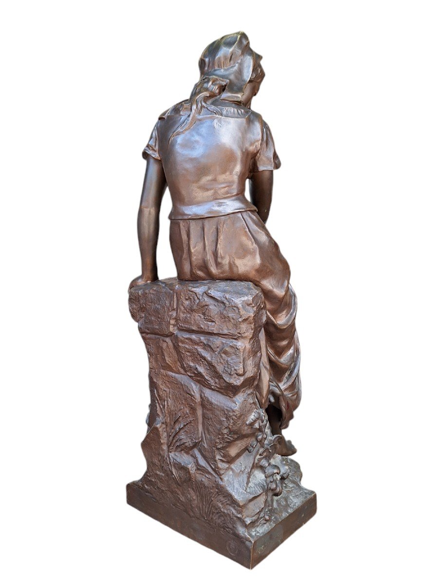 Perrette, Bronze d'Eugène Aizelin-photo-4