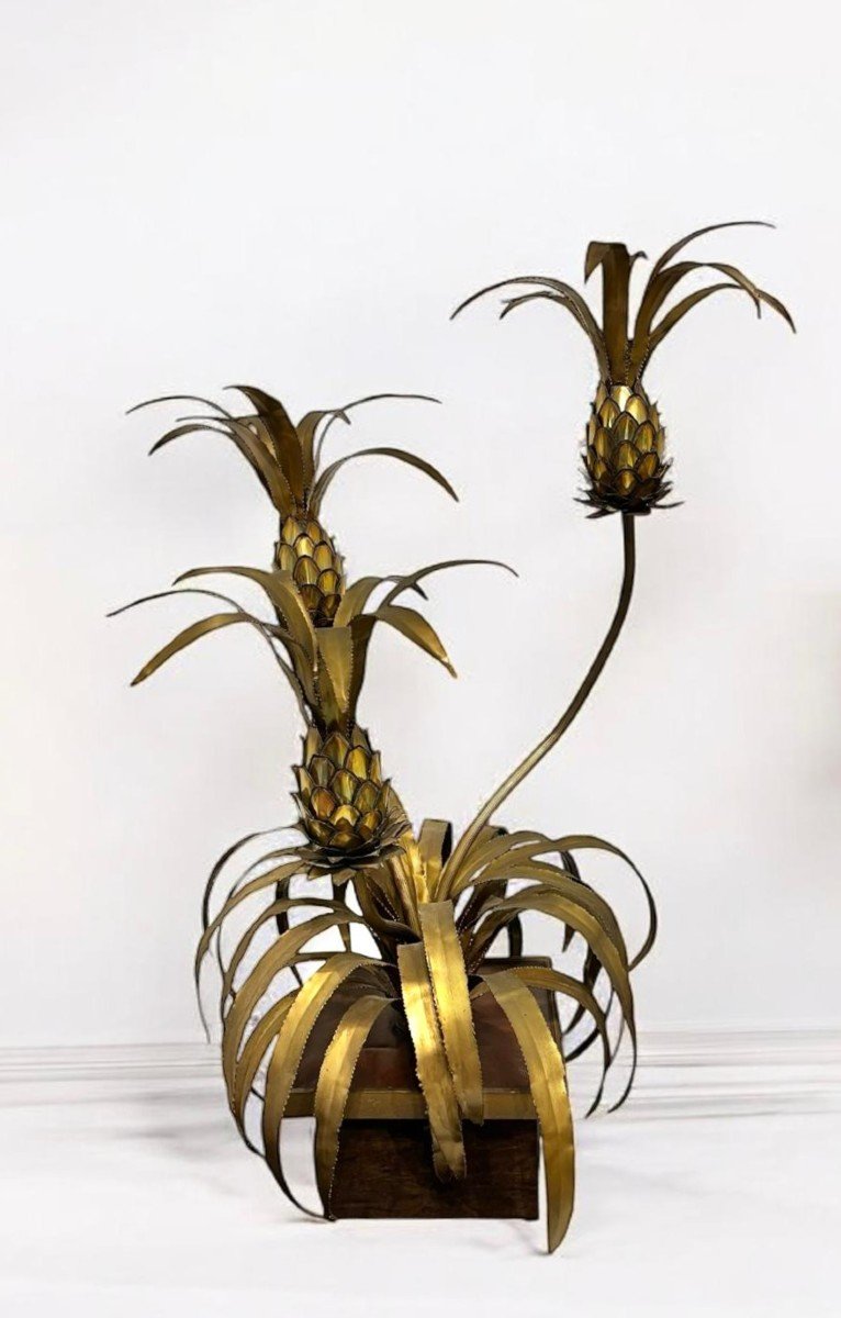 Grande Lampe Ananas Maison Jansen -photo-1