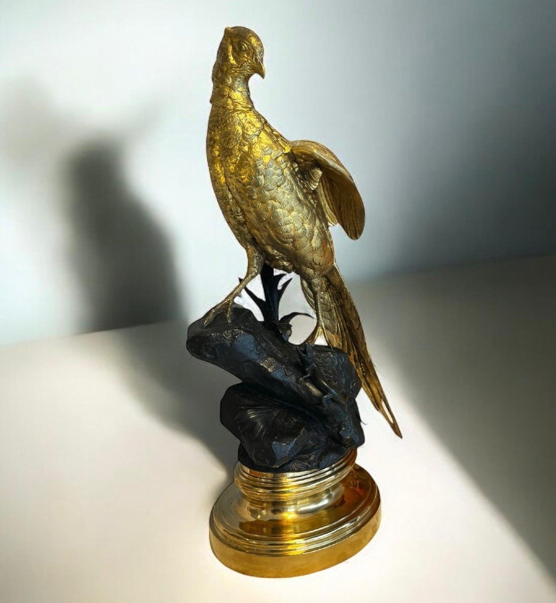 Bronze "le Faisan" Par Alfred Dubucan-photo-4