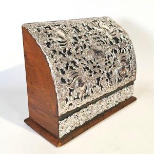 Mail Box Covered With Chiseled Silver 