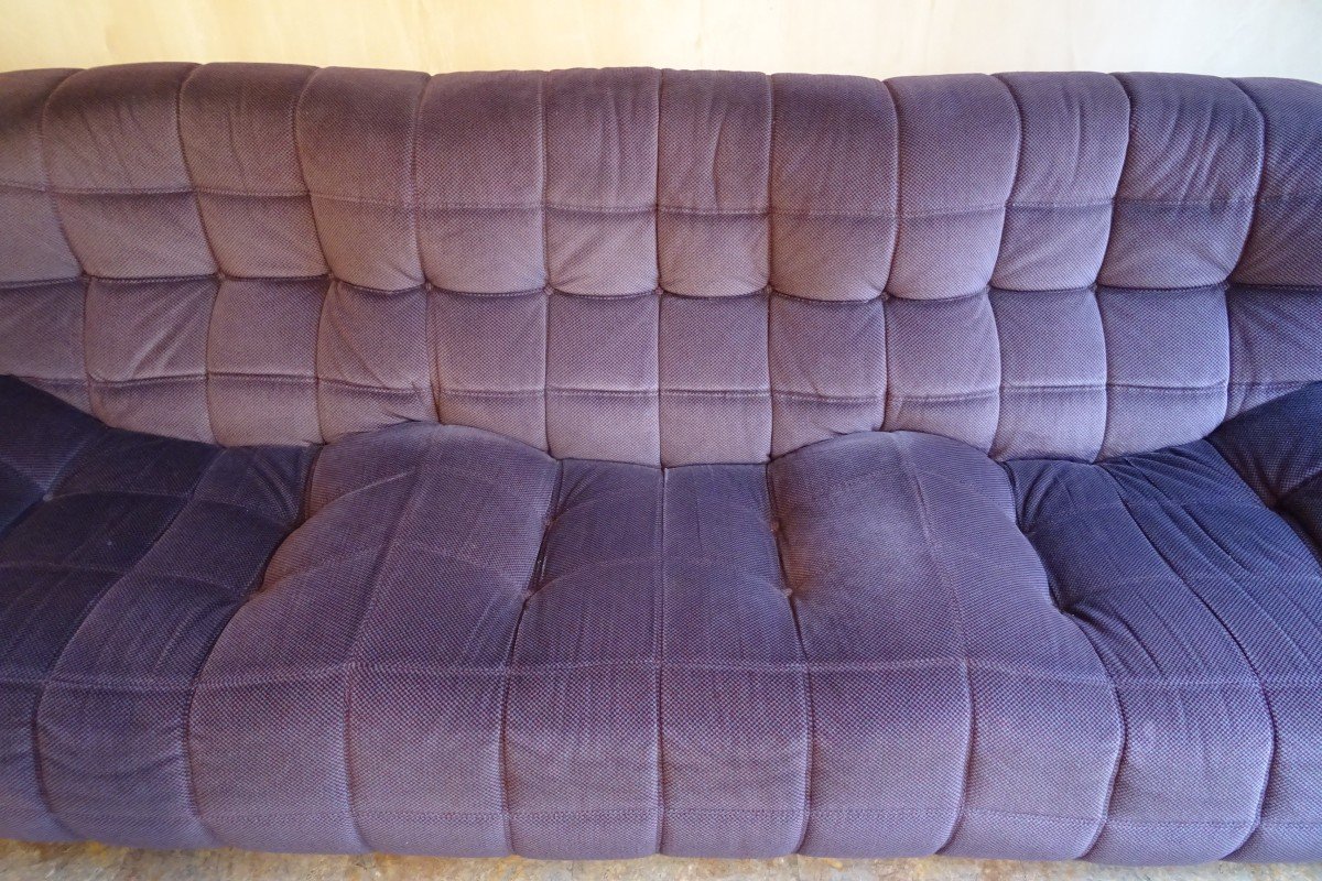 Vintage Kashima Sofa In Fabric By Michel Ducaroy For Ligne Roset 1980-photo-2