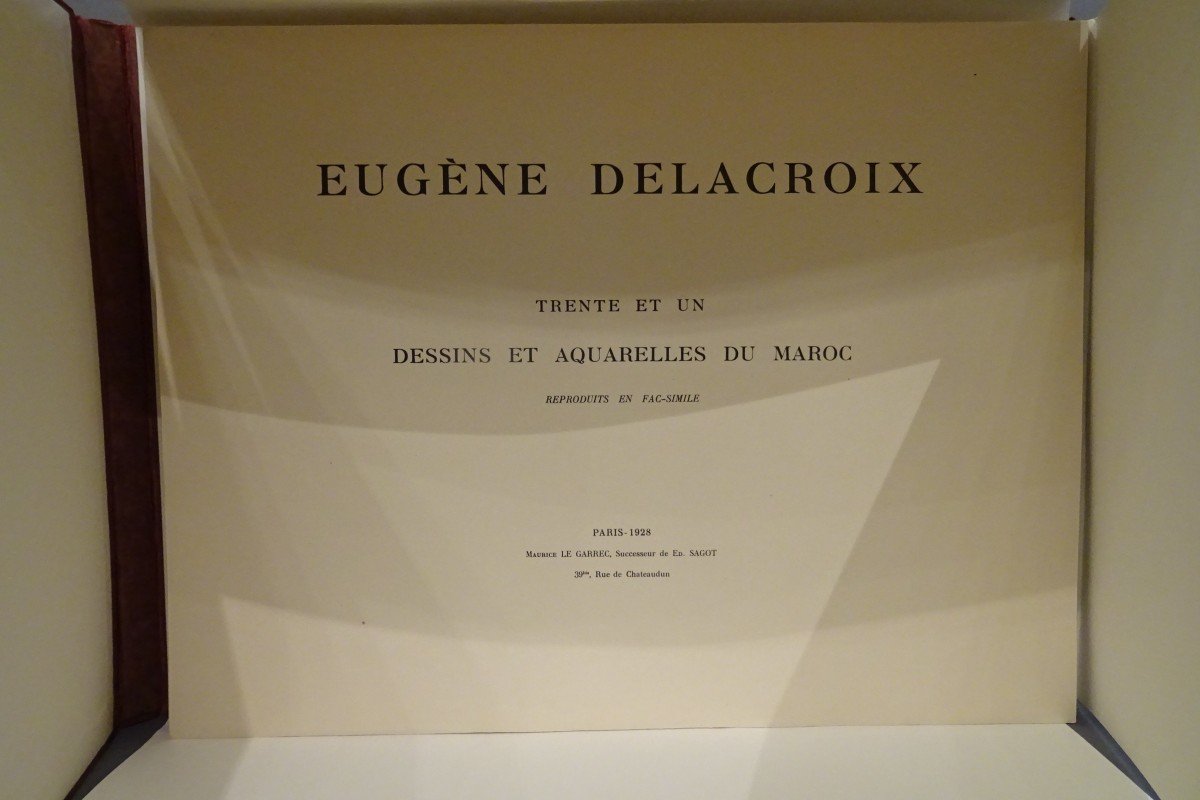 Delacroix Eugène, fac similé de l'album du Maroc de la collection J.V Paris 1928-photo-3