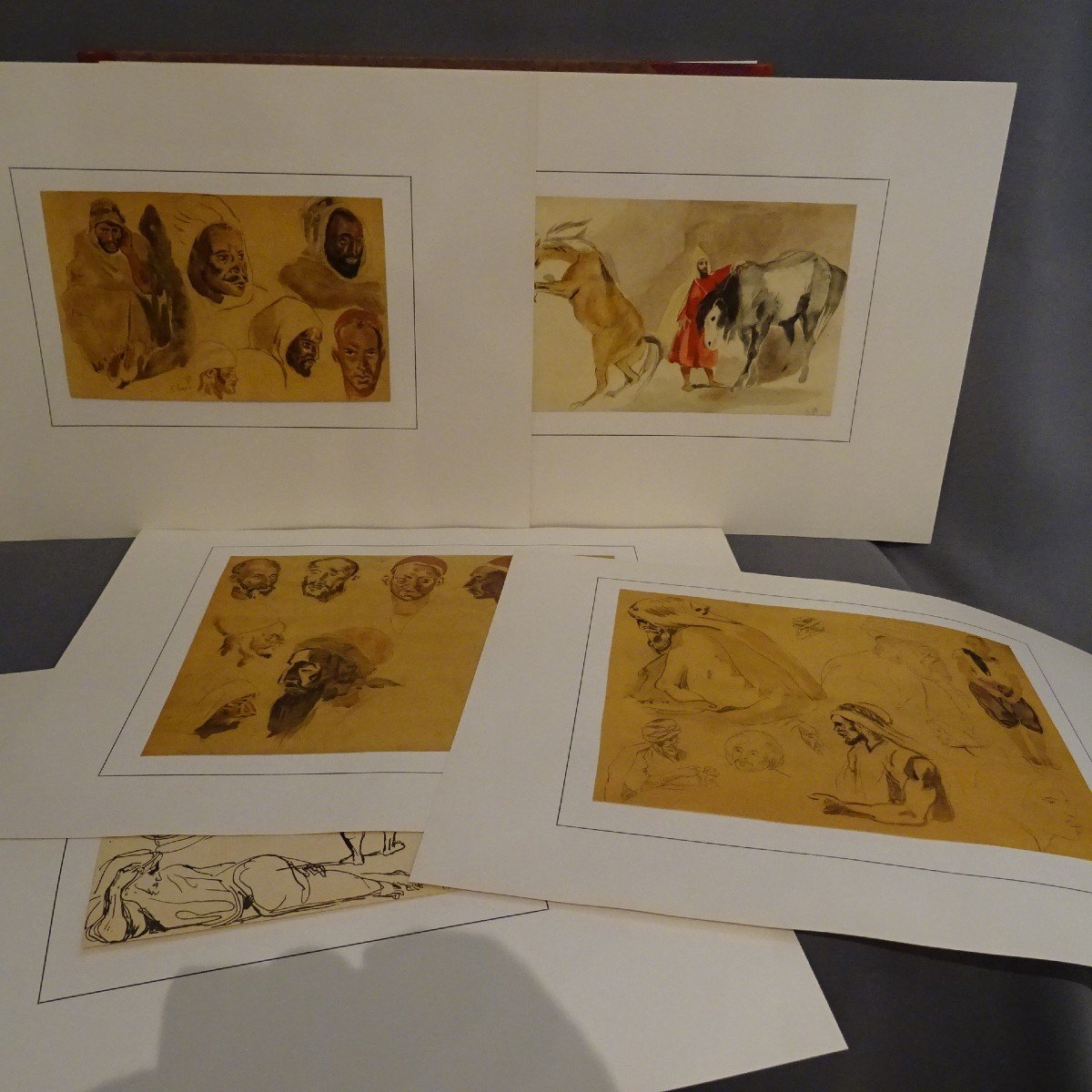 Delacroix Eugène, fac similé de l'album du Maroc de la collection J.V Paris 1928-photo-2