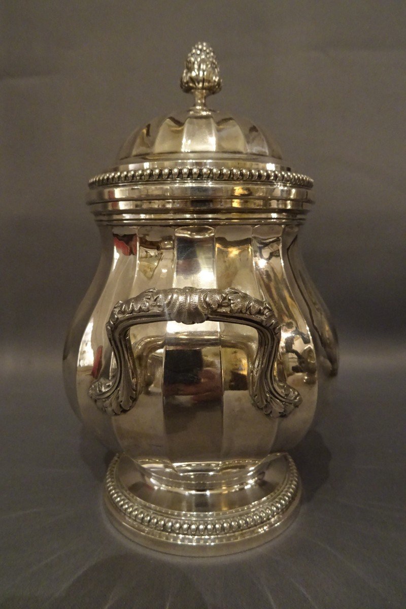 Solid Silver Tea And Coffee Service By Léopold Bessereau-photo-6