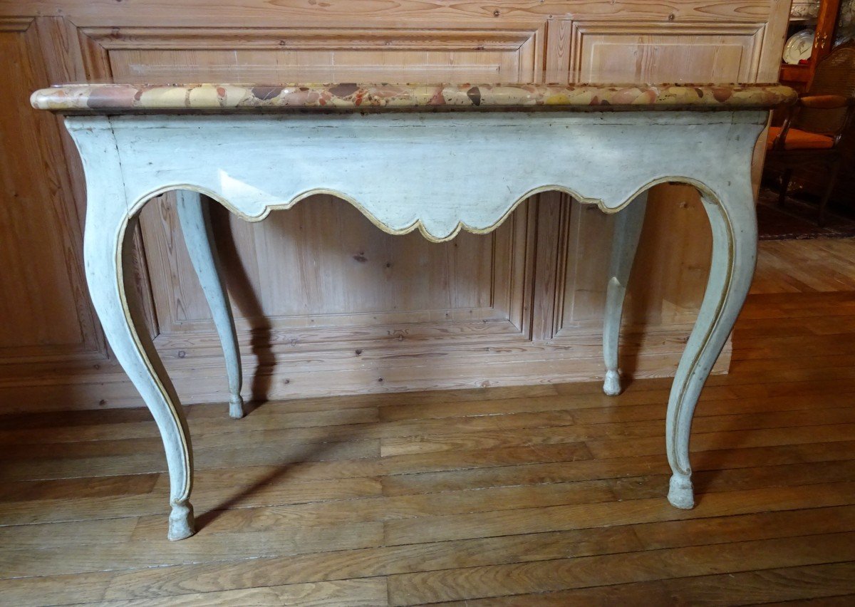 Console Provençale en bois peint d'époque Louis XV-photo-6