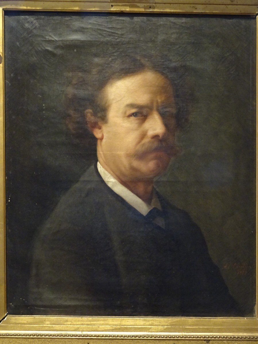 Chrétien Auguste-clément (1835-1913), Oil On Canvas, Self-portrait-photo-2