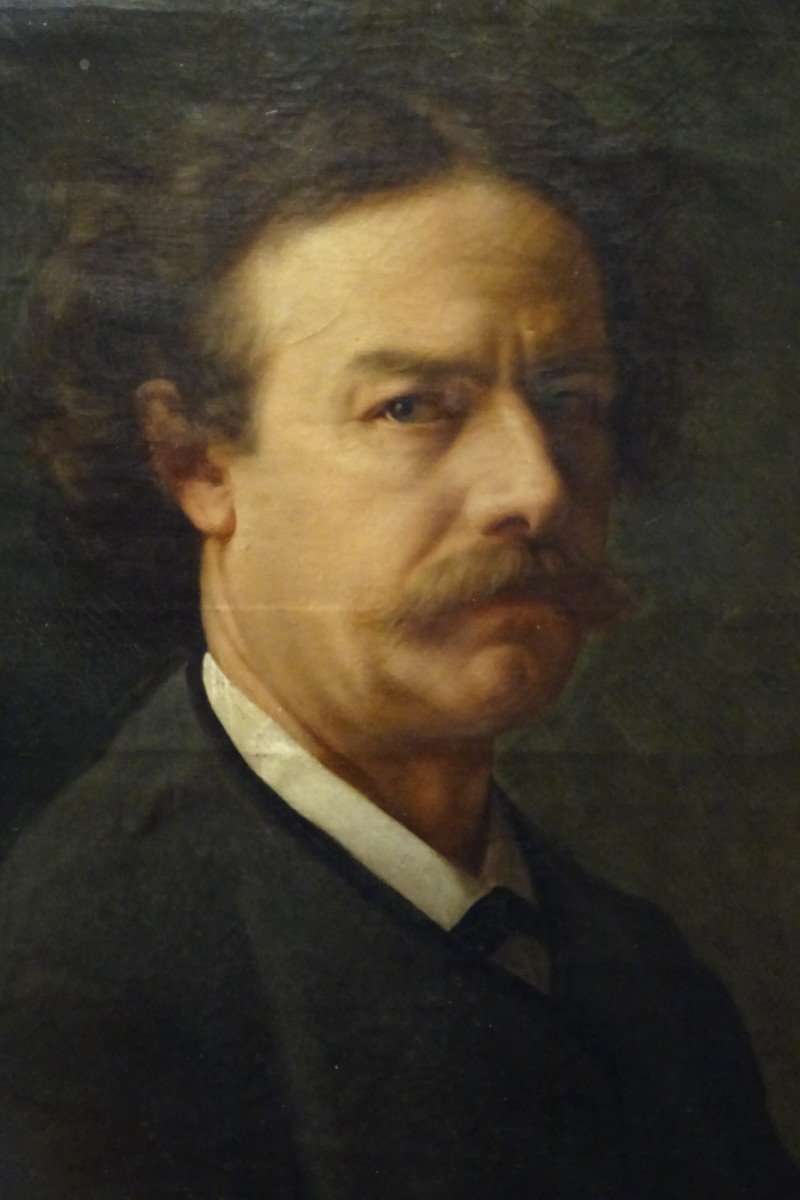 Chrétien Auguste-clément (1835-1913), Oil On Canvas, Self-portrait-photo-3