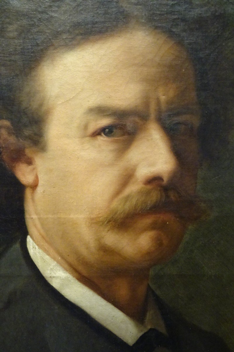 Chrétien Auguste-clément (1835-1913), Oil On Canvas, Self-portrait-photo-2