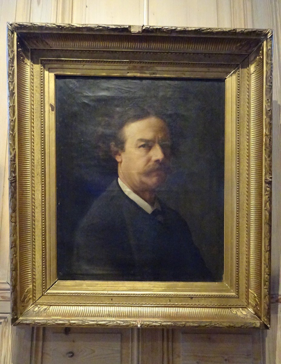 Chrétien Auguste-clément (1835-1913), Oil On Canvas, Self-portrait