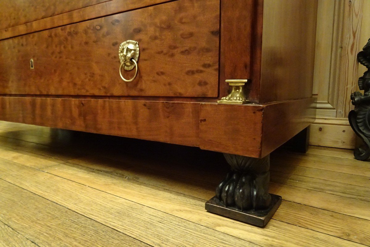 Chest Of Drawers In Speckled Mahogany Returned From Egypt Stamped Gamichon A Paris-photo-5