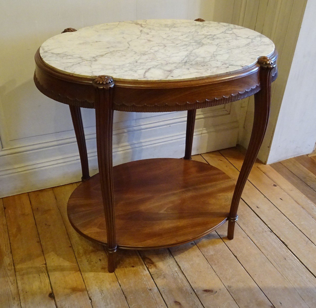 1925 Period Mahogany Coffee Table-photo-2