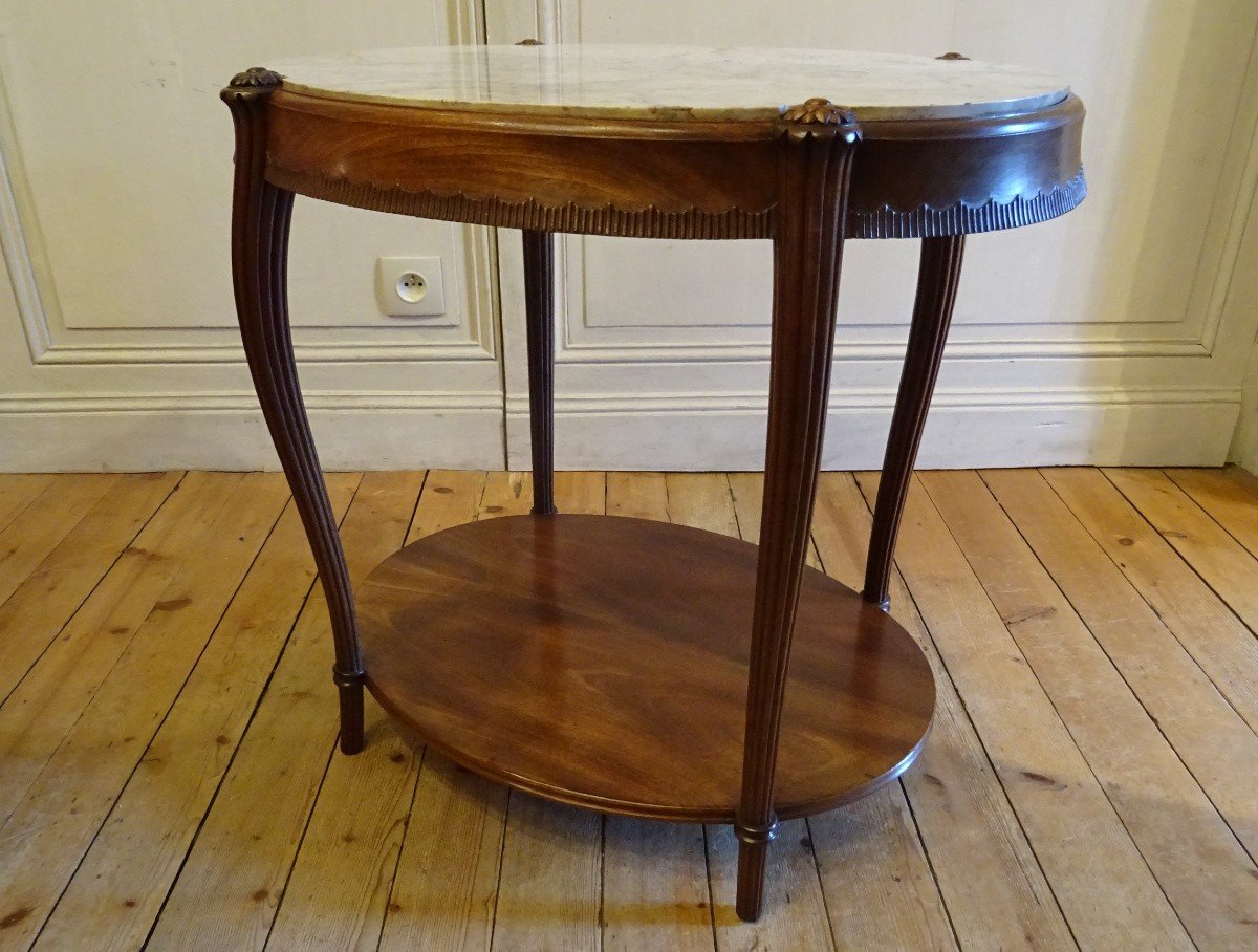 1925 Period Mahogany Coffee Table-photo-3