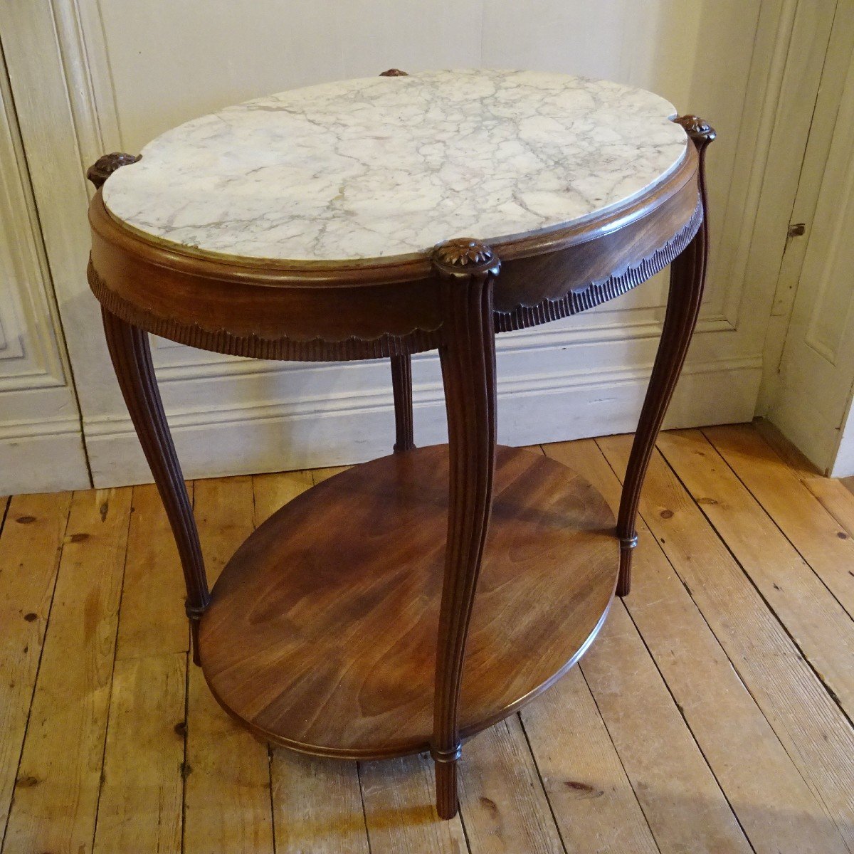 1925 Period Mahogany Coffee Table-photo-4