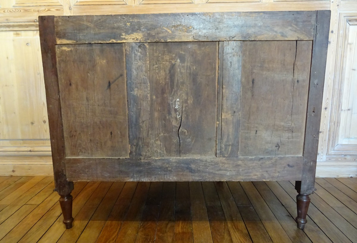 Commode de port en acajou massif d'époque Louis XVI-photo-7