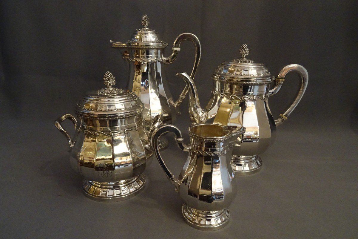 Tétard Frères Solid Silver Tea And Coffee Service-photo-6