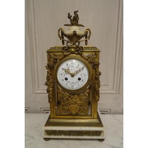 Louis XVI Style Gilt Bronze Cage Clock