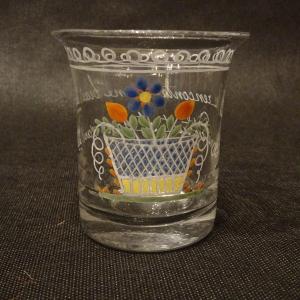 Enamelled Norman Glass With Motto