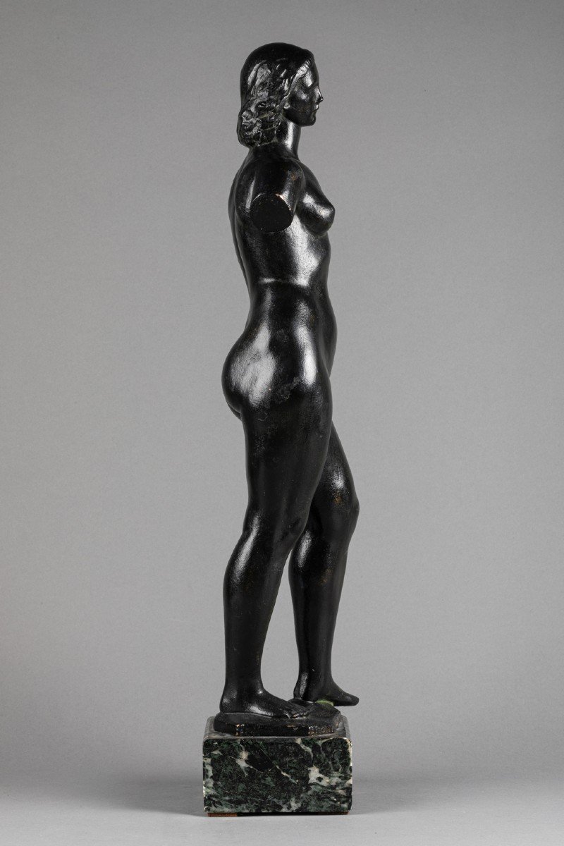 Enrique Monjo I Garriga (1895-1976) 'vénus à l'Antique' Bronze Dédicacé Et Daté-photo-5