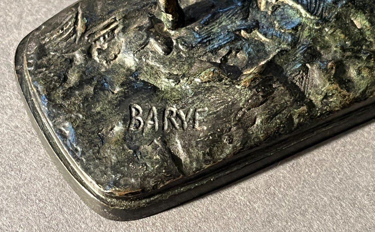 Antoine Louis Barye : (petite) Gazelle, Sculpture En Bronze Patiné, Non éditée - Fin XIXe-photo-4