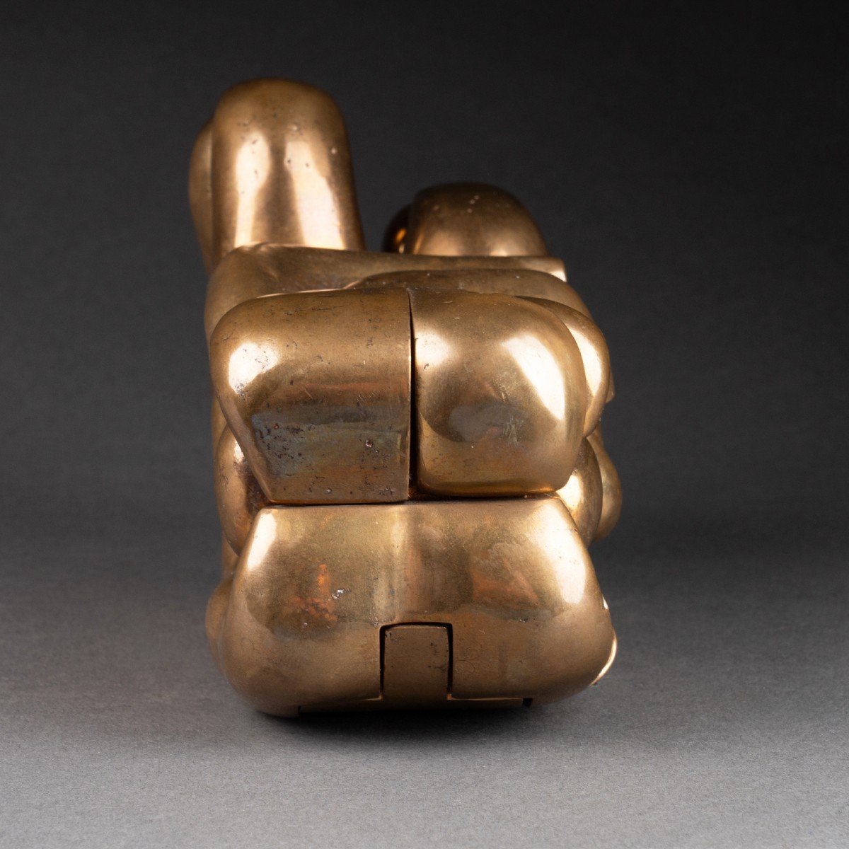 Miguel Berrocal (1933-2006) 'maria De La O' Sculpture Puzzle En Bronze Poli.-photo-2