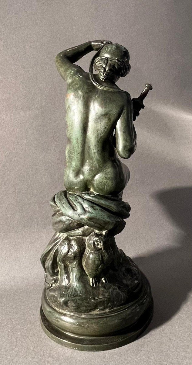 Antoine-louis Barye (1795-1875) "MINERVE' Rare Bronze XIX Signé BARYE -photo-4