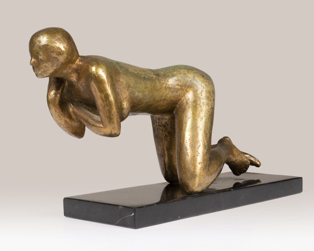 Pierre Lagenie (1938-2020) : "la Louve", Sculpture Originale Bronze  Numérotée X/8-photo-3