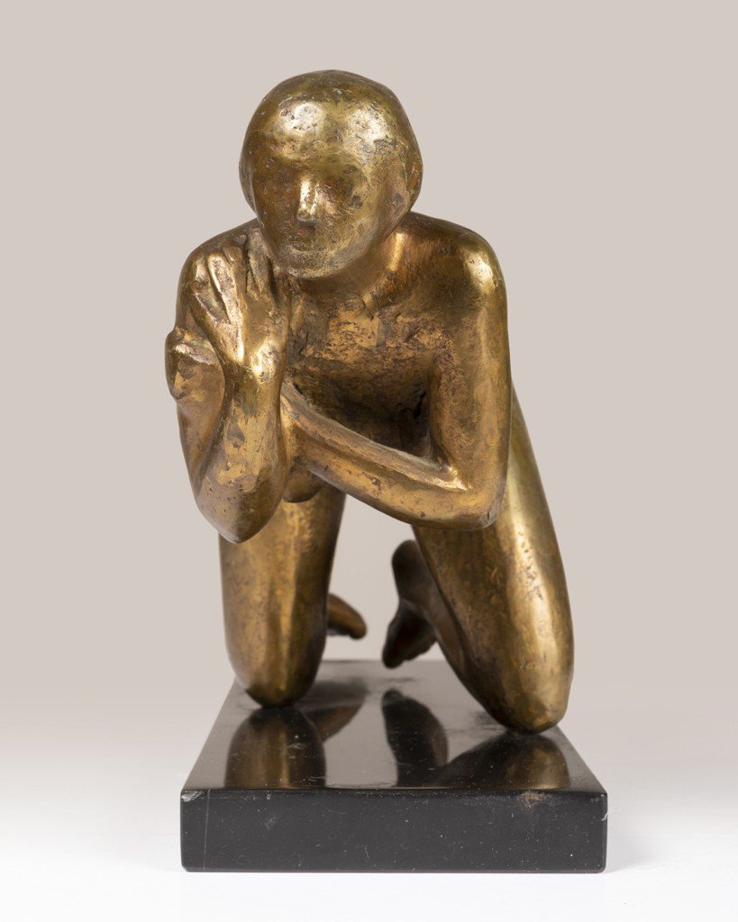 Pierre Lagenie (1938-2020) : "la Louve", Sculpture Originale Bronze  Numérotée X/8-photo-4