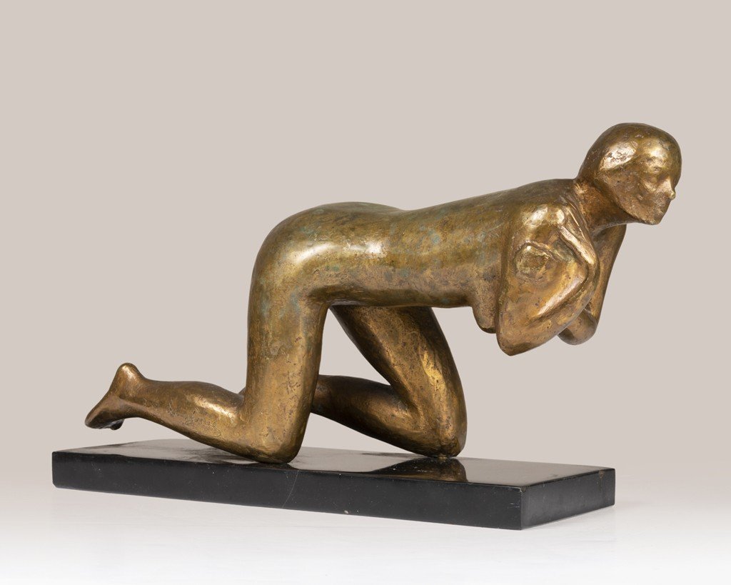 Pierre Lagenie (1938-2020) : "la Louve", Sculpture Originale Bronze  Numérotée X/8-photo-2