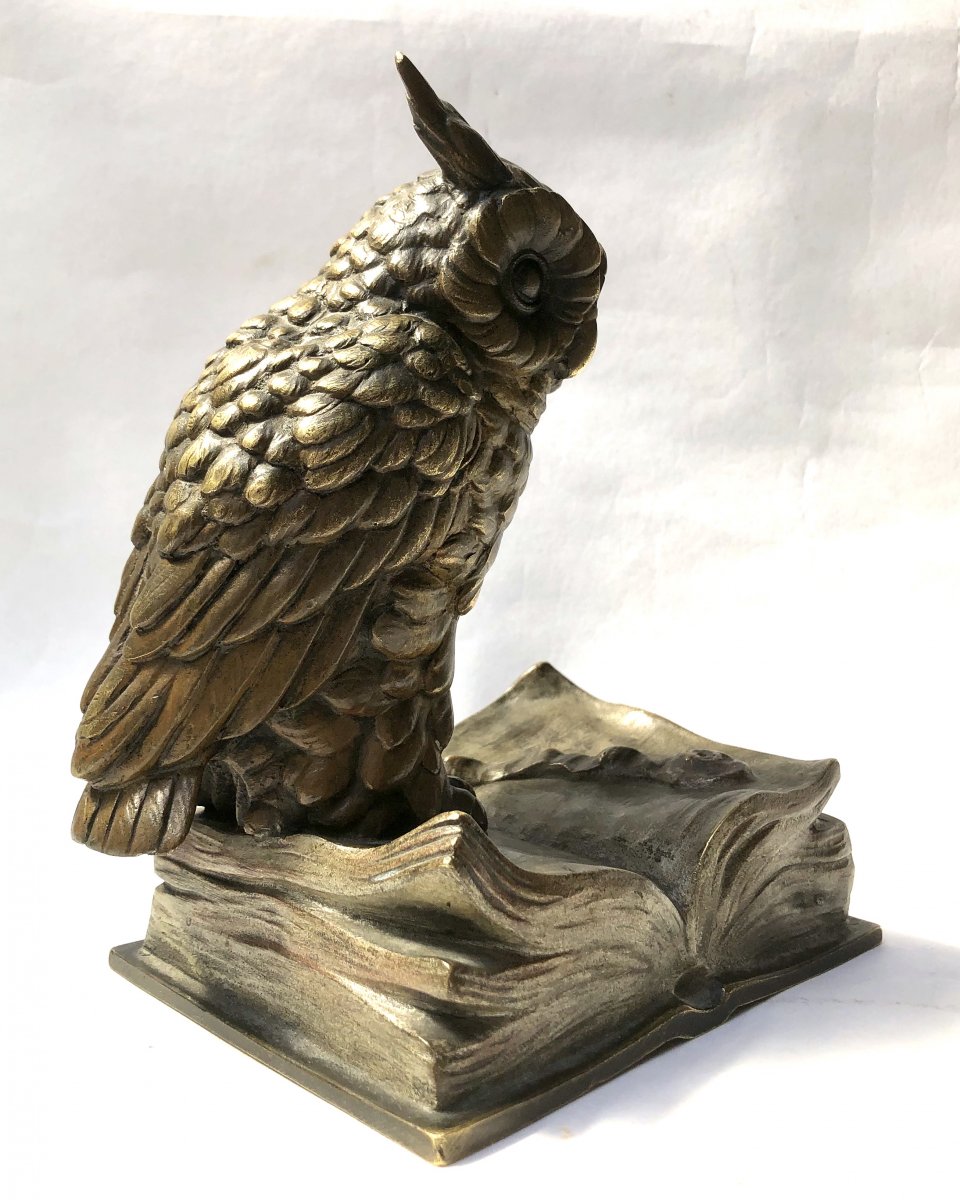 Owl: Vienna Bronze Signed Bergmann-photo-6