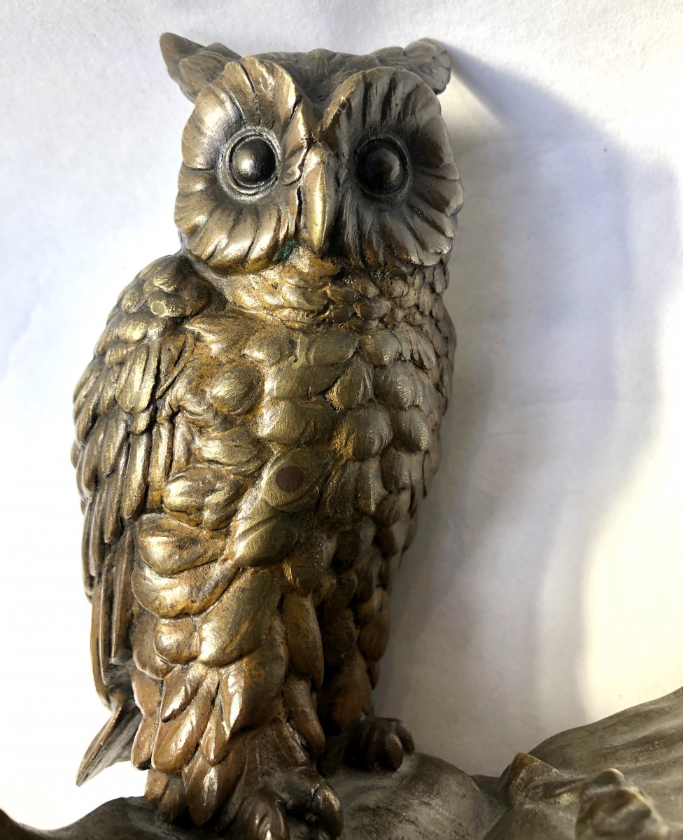 Owl: Vienna Bronze Signed Bergmann-photo-8