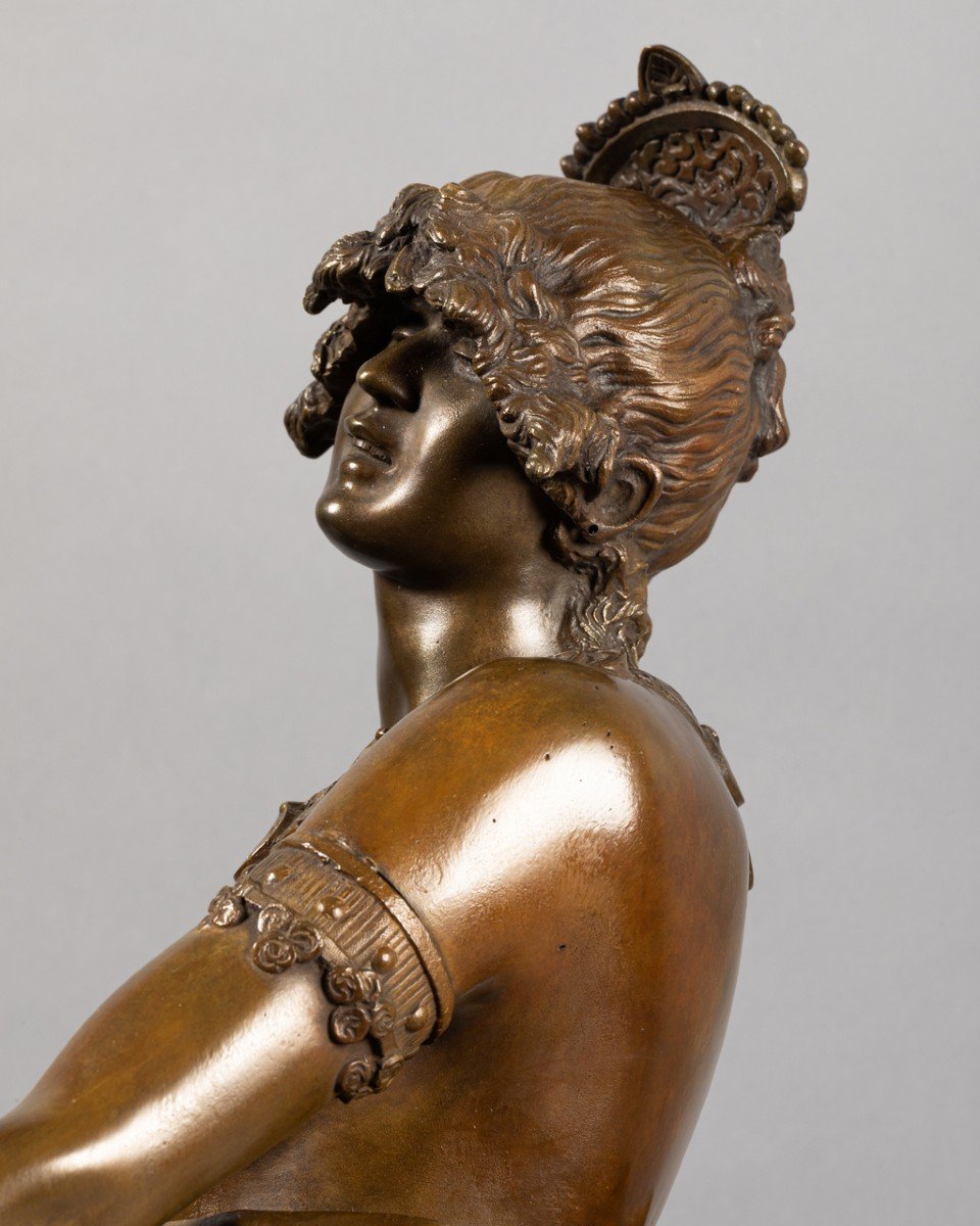 Marcel Debut (1865-1933) 'fatma' - Grand Bronze Orientaliste De La Fin Du XIXème-photo-4