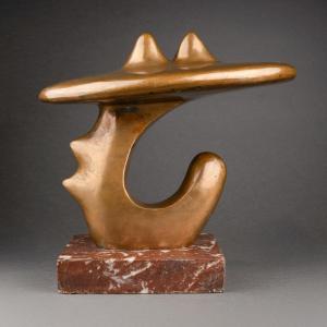 François Kovacs - Organic Abstraction. Bronze Signed And Dated 1981