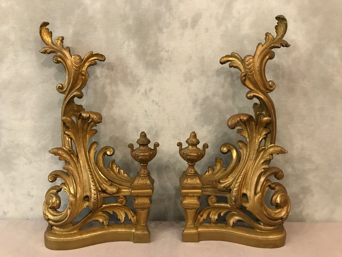 19th Century Louis XV Style Gilt Bronze Fireplace Decor