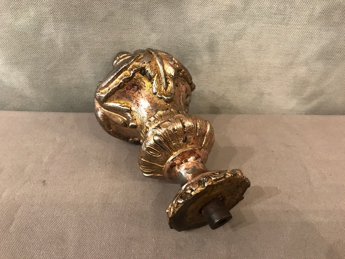 19th Century Golden Cast Iron Stair Knob-photo-2