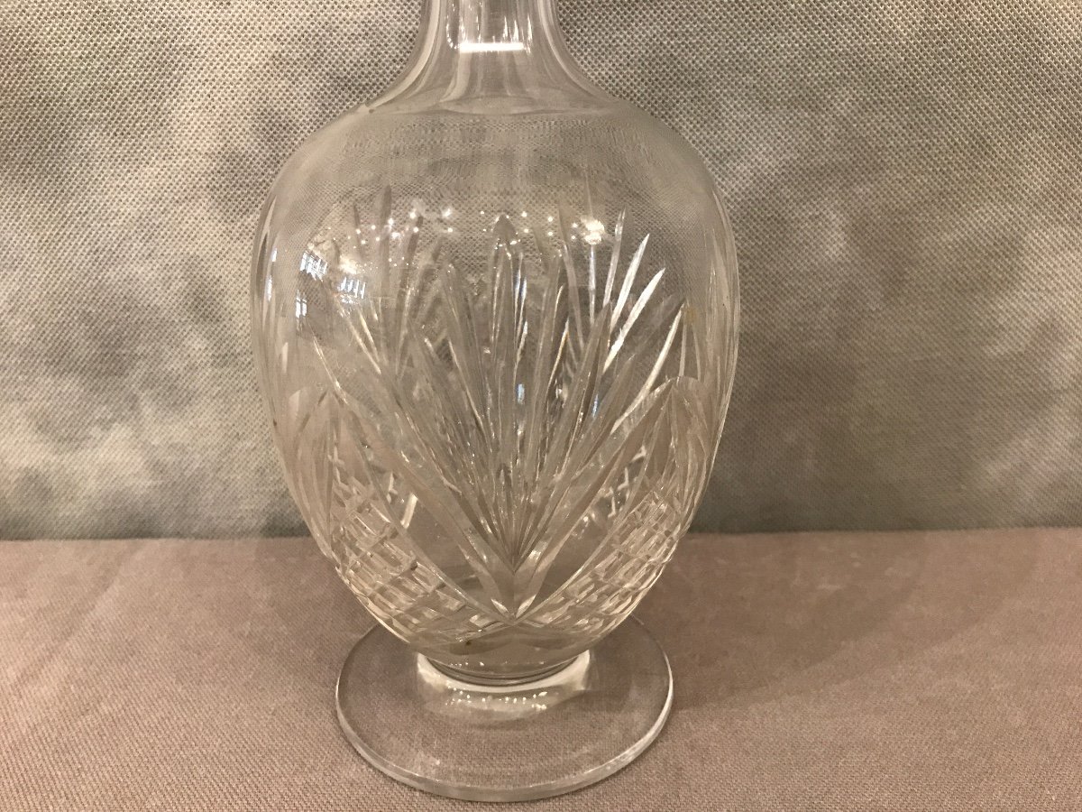 Carafe In Saint Louis Crystal Model Chantilly From The 19th Pm Period-photo-2