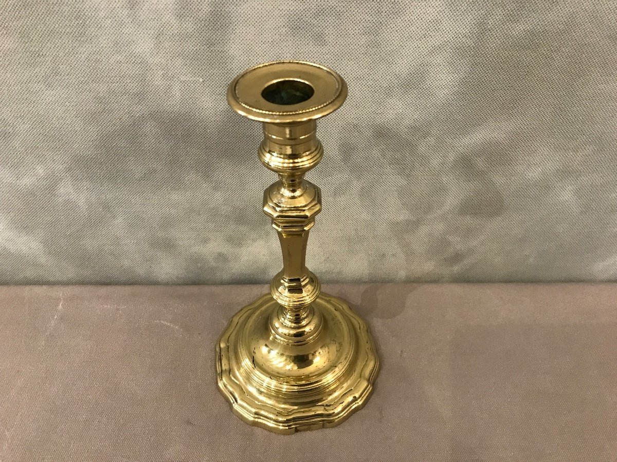 19th Century Polished Bronze Candlestick -photo-2