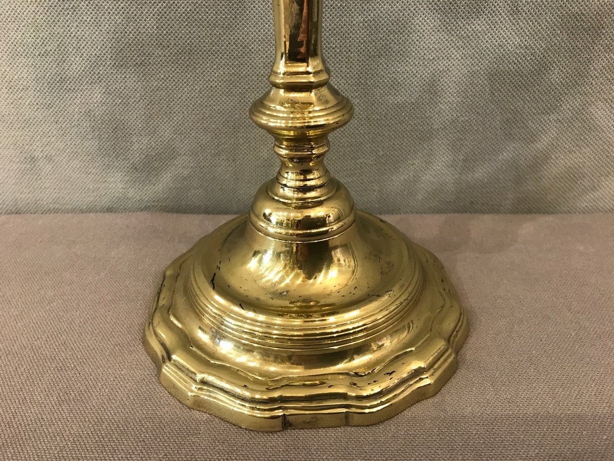 19th Century Polished Bronze Candlestick -photo-3