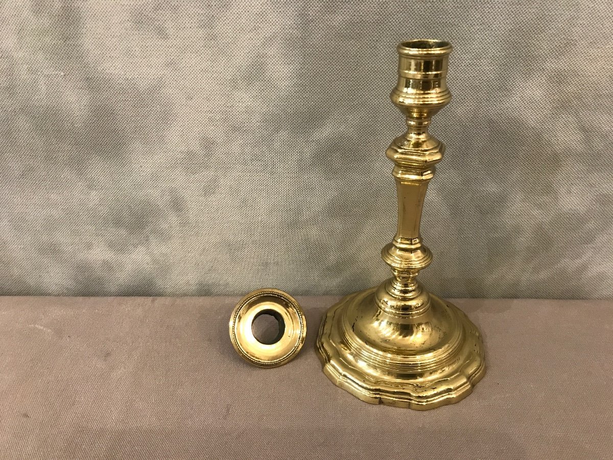 19th Century Polished Bronze Candlestick -photo-1