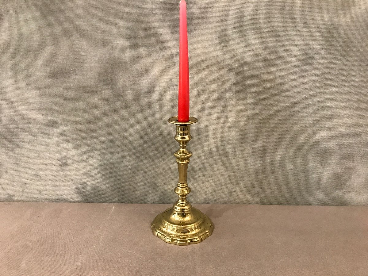 19th Century Polished Bronze Candlestick -photo-2