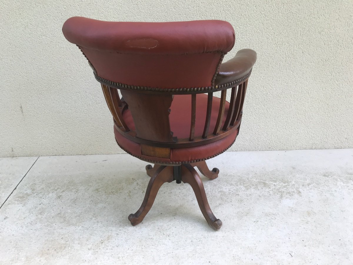 American Swivel Office Chair, Circa 1900 -photo-1