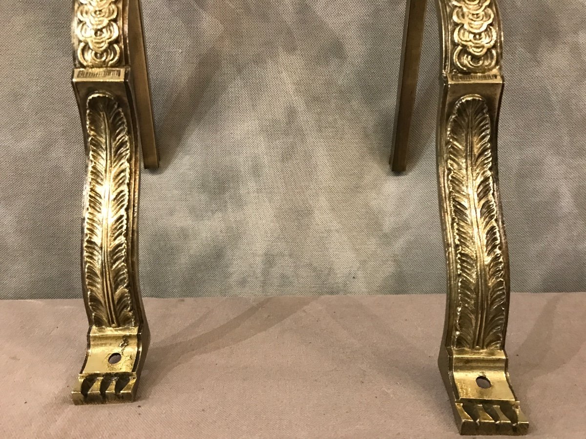 Pair Of 19th Century Bronze Curtain Rod Doors -photo-1