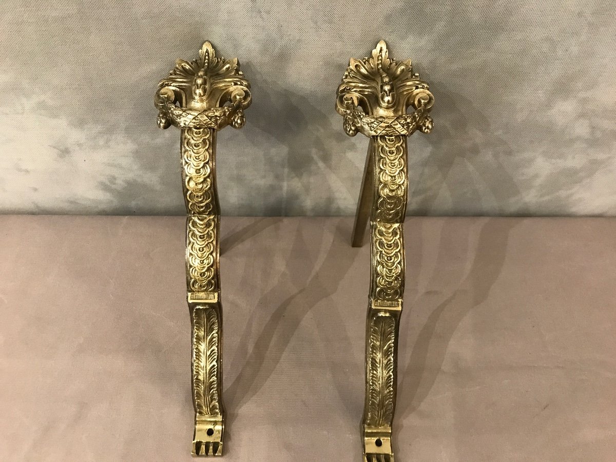 Pair Of 19th Century Bronze Curtain Rod Doors 