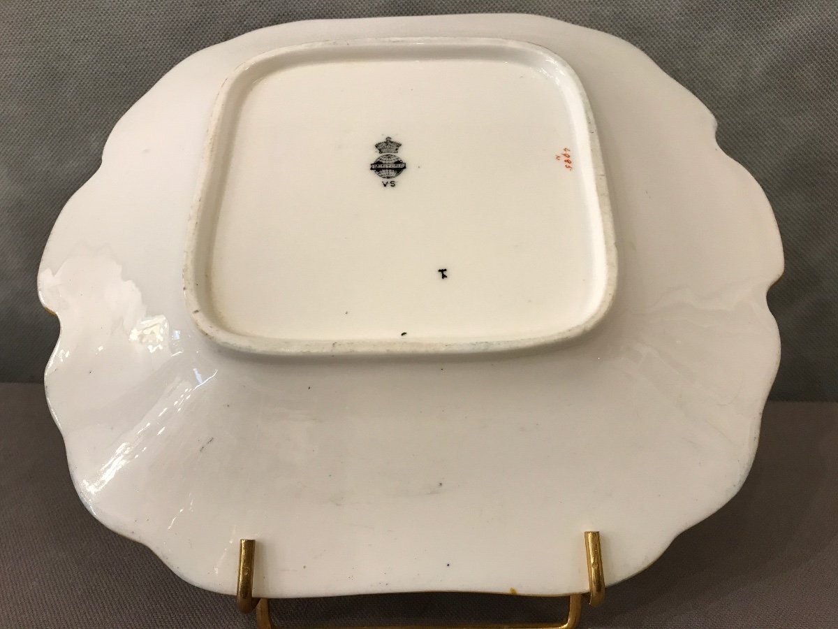 Plat à Gâteaux En Porcelaine De Minton D’époque 19 ème -photo-4