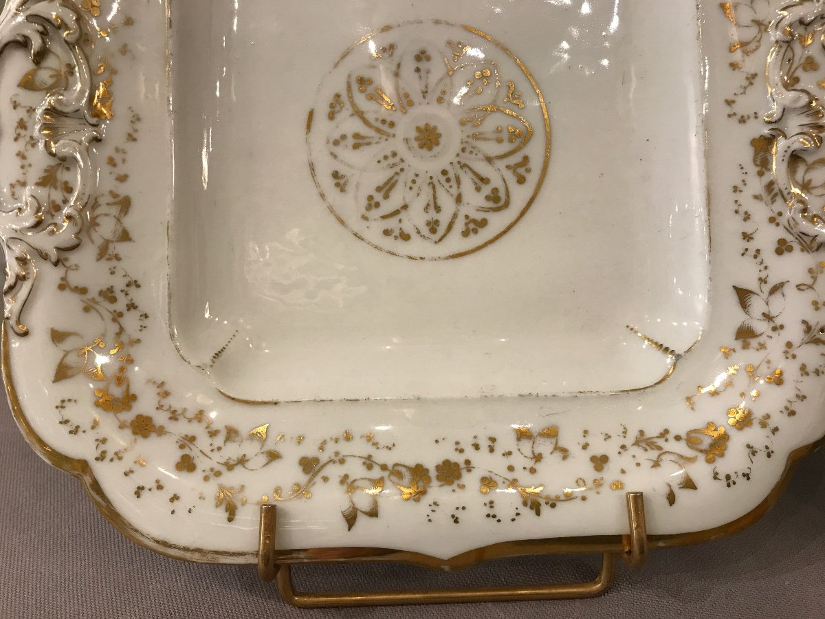 Paire De Plats à Gâteaux En Porcelaine De Vieux. Paris D’époque 19 ème Jacob Petit -photo-3